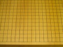 「松籟」第２２期本因坊戦第３局採用/対局者直筆署名日向産本榧柾目六寸碁盤(K216)